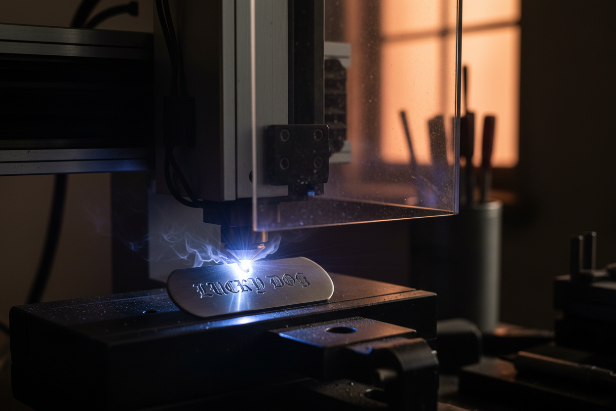 Laser engraving in action